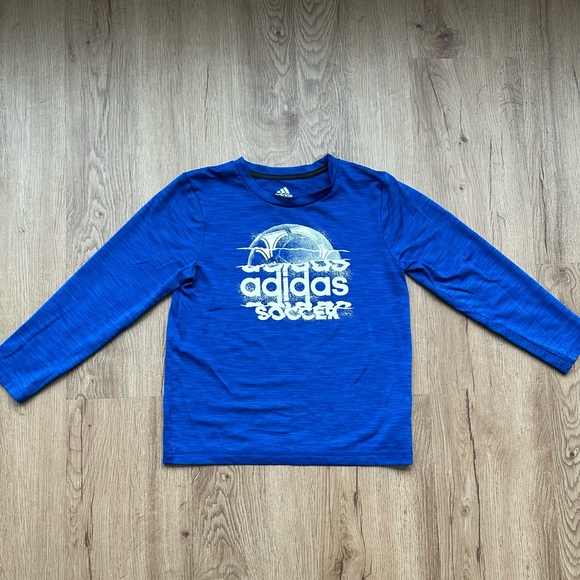adidas Other - Adidas Kids Long Sleeve Blue Soccer Tee
